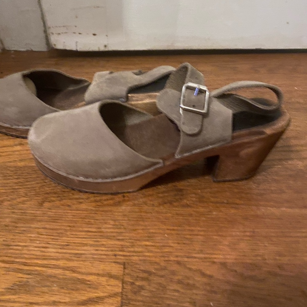 Lotta From Stockholm Brown Suede Clogs